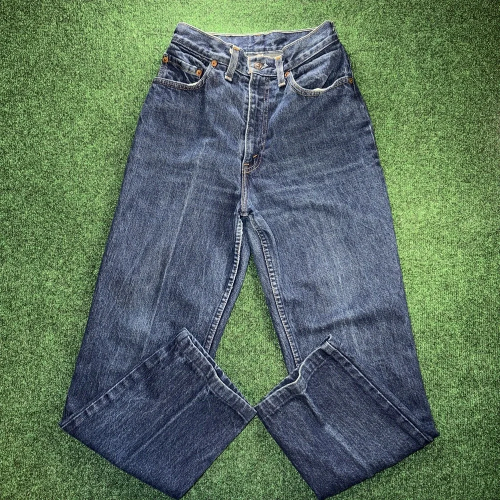 Vintage 1993 Levi's 505 Reg Fit Made In USA Jeans Mens 25x33 Dark Wash Jeans